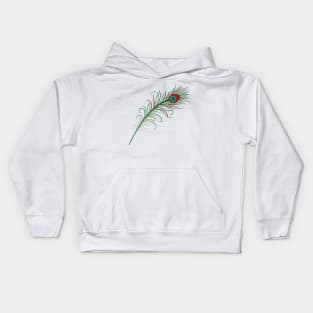 Peacock Feather Kids Hoodie